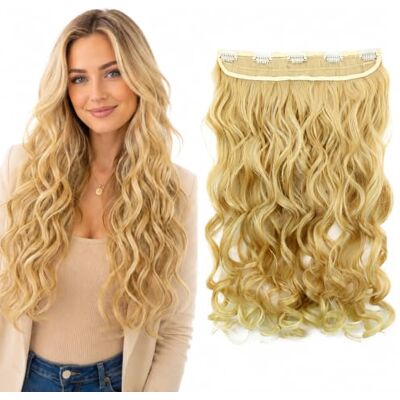 CAISHA PRETTYSHOP 55cm Clip In Extensies Haarextensies Haarstukje Golvend Blond Mix C54a-1 CAISHA PRETTYSHOP 55cm Clip In Extensies Haarextensies Haarstukje Golvend Blond Mix C54a-1