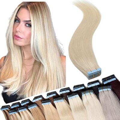 SEGO Remy 40 stuks 100% Remy menselijk haar extensions onzichtbaar onzichtbaar voor het hele hoofd platina blond 100 g 100 g platinablond SEGO Remy 40 stuks 100% Remy menselijk haar extensions onzichtbaar onzichtbaar voor het hele hoofd platina blond 100 g 100 g platinablond
