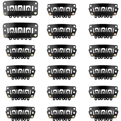 Dadabig 140 stuks pruik clips kam clips pruik metalen clips pruik clips voor haarextensies 3,2 cm, 2,8 cm zwart Dadabig 140 stuks pruik clips kam clips pruik metalen clips pruik clips voor haarextensies 3,2 cm, 2,8 cm zwart