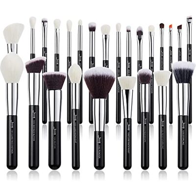 Jessup T175 Make-up-kwastenset, 25 stuks, cosmetica, make-up, kwasten, oogschaduw, zwart, zilver, synthetisch, natuurlijk haar Jessup T175 Make-up-kwastenset, 25 stuks, cosmetica, make-up, kwasten, oogschaduw, zwart, zilver, synthetisch, natuurlijk haar