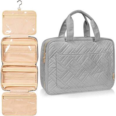 BOACAY Toilettas voor dames, meisjes, kinderen, reistas, cosmetica, (Large) duif grijs, Toilettas BOACAY Toilettas voor dames, meisjes, kinderen, reistas, cosmetica, (Large) duif grijs, Toilettas
