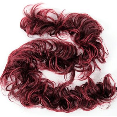 CAISHA XXL Haarstukje Choucho voor het verkrijgen van volumineus opgedaan haar, krullend, knot, rood gemengd HW28 CAISHA XXL Haarstukje Choucho voor het verkrijgen van volumineus opgedaan haar, krullend, knot, rood gemengd HW28
