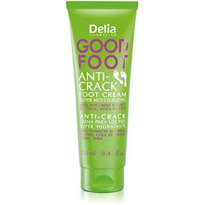 Delia Cosmetics Good Foot Voetcrème tegen scheuren, beschermt gevoelige hielen, voorkomt beschadigingen, biedt regeneratie en comfort voor droge voeten, 250 ml Delia Cosmetics Good Foot Voetcrème tegen scheuren, beschermt gevoelige hielen, voorkomt beschadigingen, biedt regeneratie en comfort voor droge voeten, 250 ml