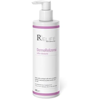 RELIZEMA Dermo Ultra Hydratant Voor droge, gevoelige en/of atopische huid bij volwassenen en kinderen, voor het herstel van de natuurlijke huidbarrière. 400 ml fles RELIZEMA Dermo Ultra Hydratant Voor droge, gevoelige en/of atopische huid bij volwassenen en kinderen, voor het herstel van de natuurlijke huidbarrière. 400 ml fles