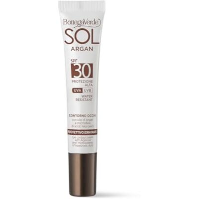 Bottega Verde Argan Bodem Oogcontour Hydraterende bescherming met arganolie en hyaluronzuur microsferen SPF30 hoge bescherming (10 ml) Waterbestendig Bottega Verde Argan Bodem Oogcontour Hydraterende bescherming met arganolie en hyaluronzuur microsferen SPF30 hoge bescherming (10 ml) Waterbestendig