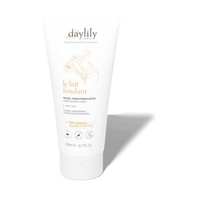 DAYLILY Smeltende melk Riutel Anti-striae Gehydrateerde huid Verhoogt de elasticiteit van de huid Voorkomt het verschijnen van striae Veganistisch Gemaakt in Frankrijk 200 ml DAYLILY Smeltende melk Riutel Anti-striae Gehydrateerde huid Verhoogt de elasticiteit van de huid Voorkomt het verschijnen van striae Veganistisch Gemaakt in Frankrijk 200 ml