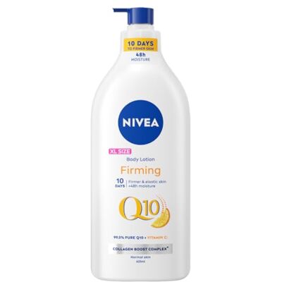NIVEA Q10+ Reafirmante Lociã³N Corporal Vitaminca C 625 ml Hydraterende lichaamscrème met co-enzym Q10 en vitamine C, stimuleert de collageenproductie, hydratatie 48 uur NIVEA Q10+ Reafirmante Lociã³N Corporal Vitaminca C 625 ml Hydraterende lichaamscrème met co-enzym Q10 en vitamine C, stimuleert de collageenproductie, hydratatie 48 uur