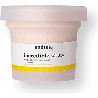Andreia Professional Hand & Foot Scrubs Voetpeeling en handscrub met abrikozenzaden en sheaboter hand- en voetscrub voor hydratatie 200 g Andreia Professional Hand & Foot Scrubs Voetpeeling en handscrub met abrikozenzaden en sheaboter hand- en voetscrub voor hydratatie 200 g