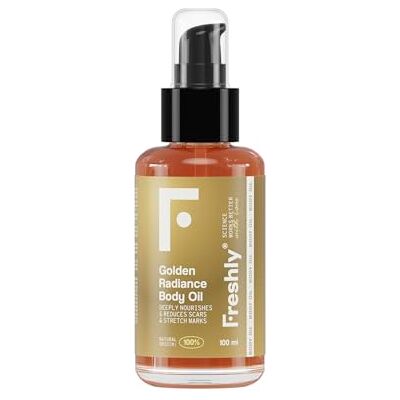 Freshly Cosmetics Golden Radiance Natuurlijke lichaamsolie, verstevigende en anti-striae, 200 ml Freshly Cosmetics Golden Radiance Natuurlijke lichaamsolie, verstevigende en anti-striae, 200 ml