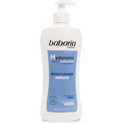 Babaria Lichaamscrème met hyaluronzuur Body Milk 400 ml hyaluronzuur crème vochtinbrengende crème voor mannen en vrouwen lichaamscrème Babaria Lichaamscrème met hyaluronzuur Body Milk 400 ml hyaluronzuur crème vochtinbrengende crème voor mannen en vrouwen lichaamscrème
