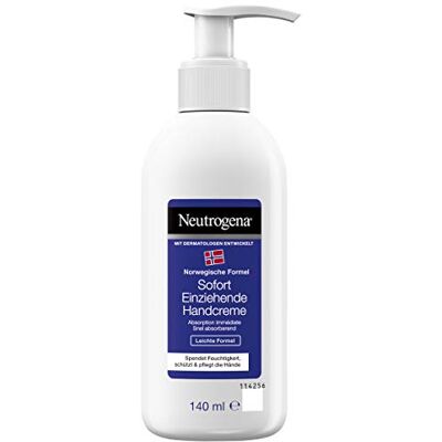 Neutrogena Handcrème die direct in de pompdispenser doordringen, lichte formule (2 x 140 ml) Neutrogena Handcrème die direct in de pompdispenser doordringen, lichte formule (2 x 140 ml)