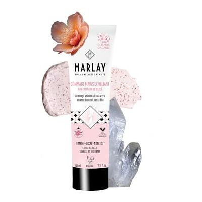 marlay Cosmetics Peeling handscrub 100 ml – handpeeling – biologische peeling-crème voor handverzorging – aloë vera, sheaboter, silicakristallen – droge huid – gemaakt in Frankrijk – Yuka 79/100 marlay Cosmetics Peeling handscrub 100 ml – handpeeling – biologische peeling-crème voor handverzorging – aloë vera, sheaboter, silicakristallen – droge huid – gemaakt in Frankrijk – Yuka 79/100