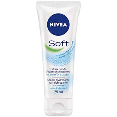 NIVEA Zachte crème in 1 verpakking (1 x 75 ml), verfrissende vochtinbrengende crème met jojoba-olie en vitamine E, voedende crème voor gezicht, lichaam en handen NIVEA Zachte crème in 1 verpakking (1 x 75 ml), verfrissende vochtinbrengende crème met jojoba-olie en vitamine E, voedende crème voor gezicht, lichaam en handen