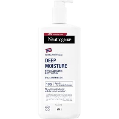 Neutrogena Norwegian Formula Body Lotion, diepe hydratatie voor droge en gevoelige huid (verpakking kan variëren), parfumvrij, 400 ml Neutrogena Norwegian Formula Body Lotion, diepe hydratatie voor droge en gevoelige huid (verpakking kan variëren), parfumvrij, 400 ml