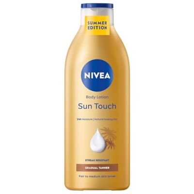 NIVEA Sun Touch Body Lotion met lichte bruining, bodycrème met zomergeur (1 x 400 ml) NIVEA Sun Touch Body Lotion met lichte bruining, bodycrème met zomergeur (1 x 400 ml)