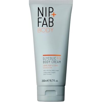 Nip+Fab Glycolic Fix Body Cream Lichaamscrème met glycolzuur 200 ml Huidpeeling: met amandelolie: veganistisch, dierproefvrij, sulfaatvrij Nip+Fab Glycolic Fix Body Cream Lichaamscrème met glycolzuur 200 ml Huidpeeling: met amandelolie: veganistisch, dierproefvrij, sulfaatvrij