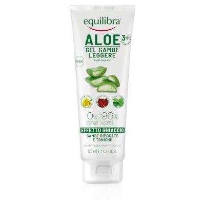 Equilibra Lichaam, Aloë voor lichte benen, gel, frisse gel op basis van aloë vera en aloë 3+, ijseffect, bevordert de bloedsomloop van de benen met microcirculatiestress, zorgt voor verlichting en Equilibra Lichaam, Aloë voor lichte benen, gel, frisse gel op basis van aloë vera en aloë 3+, ijseffect, bevordert de bloedsomloop van de benen met microcirculatiestress, zorgt voor verlichting en
