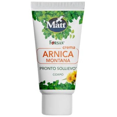 Matt Forsan, Arnica Montana Cream, nuttige lichaamscrème ter bestrijding van spiervermoeidheid, geeft de huid een gevoel van verlichting, verpakking van 50 ml Matt Forsan, Arnica Montana Cream, nuttige lichaamscrème ter bestrijding van spiervermoeidheid, geeft de huid een gevoel van verlichting, verpakking van 50 ml