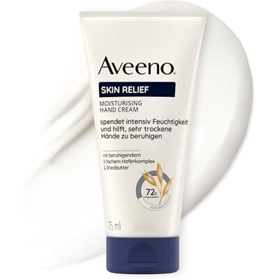 Aveeno Skin Relief Handcrème zonder parfum met rustgevend havercomplex drievoudig voor zeer droge en gevoelige huid, 75 ml Aveeno Skin Relief Handcrème zonder parfum met rustgevend havercomplex drievoudig voor zeer droge en gevoelige huid, 75 ml