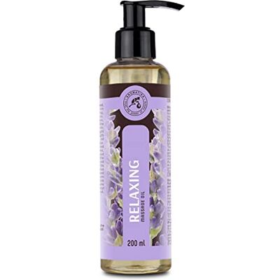Trust Ontspannende massageolie 200 ml – 100% zuiver en natuurlijk jojoba-olie – amandel – lavendel – geranium – massageoliën om stress te verlichten – goede slaap – ontspanning – schoonheid – welzijn – huid Trust Ontspannende massageolie 200 ml – 100% zuiver en natuurlijk jojoba-olie – amandel – lavendel – geranium – massageoliën om stress te verlichten – goede slaap – ontspanning – schoonheid – welzijn – huid