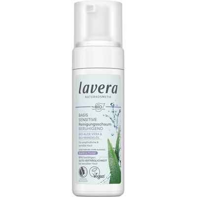 lavera Basis Sensitive Reinigingsschuim, natuurlijke cosmetica, veganistisch, biologische aloë vera en biologische amandelolie, gezichtsreiniger, natuurlijke reinigingsformule, 1 x 150 ml lavera Basis Sensitive Reinigingsschuim, natuurlijke cosmetica, veganistisch, biologische aloë vera en biologische amandelolie, gezichtsreiniger, natuurlijke reinigingsformule, 1 x 150 ml