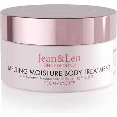 Jean & Len Melting Moisture Body Treatment Peony & Lychee, voor een geurend verzorgingsresultaat voor de normale huid, hoogwaardige pot, lichaamsboter, parabenen en siliconenvrij, veganistisch, Jean & Len Melting Moisture Body Treatment Peony & Lychee, voor een geurend verzorgingsresultaat voor de normale huid, hoogwaardige pot, lichaamsboter, parabenen en siliconenvrij, veganistisch,