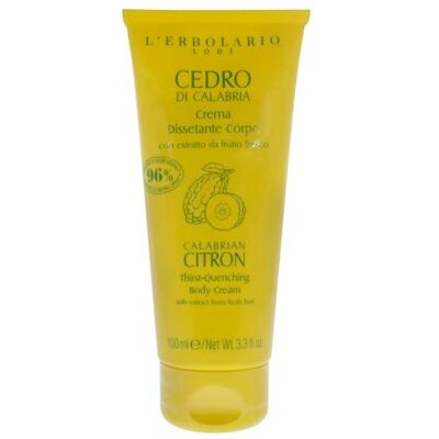 L'Erbolario Thrist-Quenching Body Cream Calabrian Citroen van LErbolario voor Unisex 3,3 oz Body Cream L'Erbolario Thrist-Quenching Body Cream Calabrian Citroen van LErbolario voor Unisex 3,3 oz Body Cream