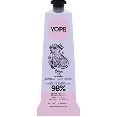 Yope Natuurlijke handcrème, lila en vanille, 50 ml Yope Natuurlijke handcrème, lila en vanille, 50 ml