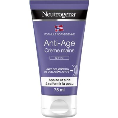 Neutrogena Noorse formule Anti-aging handcrème SPF20, ontwikkeld in samenwerking met dermatologen, voor optimale bescherming en hydratatie, 75 ml Neutrogena Noorse formule Anti-aging handcrème SPF20, ontwikkeld in samenwerking met dermatologen, voor optimale bescherming en hydratatie, 75 ml