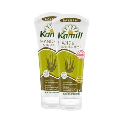 Kamill Balsam hand- en nagelcrème (2 x 100 ml), biedt intensieve verzorging, hydratatie en bescherming met avocado-olie en aloë vera voor droge handen en Kamill Balsam hand- en nagelcrème (2 x 100 ml), biedt intensieve verzorging, hydratatie en bescherming met avocado-olie en aloë vera voor droge handen en