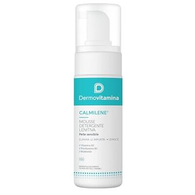 Dermovitamina Calmilene kalmerend reinigingsschuim, gezichtsschuim, make-up remover voor gevoelige huid, citrusgeur, met B3, B5 en Bisabolol, 150 ml Dermovitamina Calmilene kalmerend reinigingsschuim, gezichtsschuim, make-up remover voor gevoelige huid, citrusgeur, met B3, B5 en Bisabolol, 150 ml