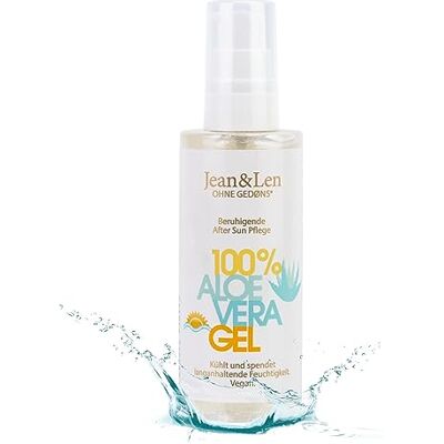 Jean & Len Après-Sun Gel met aloë vera, zonnebrandverzorging, kalmeert en verfrist de huid, hydrateert, siliconenvrij, parabenen, nanodeeltjes en emulgatoren, veganistisch, 100 ml Jean & Len Après-Sun Gel met aloë vera, zonnebrandverzorging, kalmeert en verfrist de huid, hydrateert, siliconenvrij, parabenen, nanodeeltjes en emulgatoren, veganistisch, 100 ml