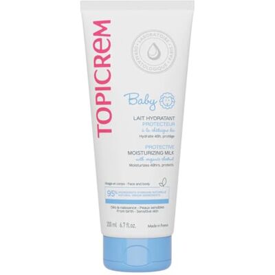 Topicrem Baby, beschermende hydraterende melk voor baby's, gezicht en lichaam – hydrateert 48 uur, voedt, beschermt de huid – romige textuur, delicate geur, gevoelige huid – gemaakt in Frankrijk – 200 ml Topicrem Baby, beschermende hydraterende melk voor baby's, gezicht en lichaam – hydrateert 48 uur, voedt, beschermt de huid – romige textuur, delicate geur, gevoelige huid – gemaakt in Frankrijk – 200 ml