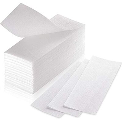 Pure 150 stuks niet-geweven ontharingsstrips voor warme was en suikerpasta, huidvriendelijk en scheurbestendig, voor alle soorten ontharing op benen, borst, rug Résistantes et douces pour la peau · pour jambes, bras, dos, aisselles & maillot · cire chau Pure 150 stuks niet-geweven ontharingsstrips voor warme was en suikerpasta, huidvriendelijk en scheurbestendig, voor alle soorten ontharing op benen, borst, rug Résistantes et douces pour la peau · pour jambes, bras, dos, aisselles & maillot · cire chau
