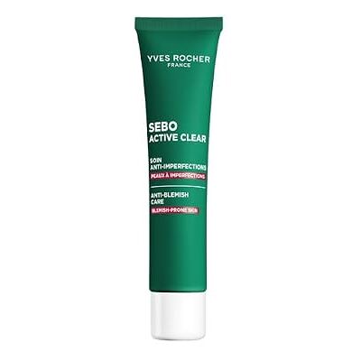 Yves Rocher SEBO ACTIVE CLEAR Anti-imperfecties verzorging – vermindert graniet en matteert – 97% natuurlijke oorsprong – evenwichtige huid – 40 ml Yves Rocher SEBO ACTIVE CLEAR Anti-imperfecties verzorging – vermindert graniet en matteert – 97% natuurlijke oorsprong – evenwichtige huid – 40 ml