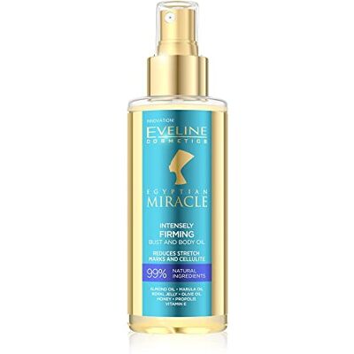 EVELINE COSMETICS Egyptian Miracle Huile raffermissante intensive pour le corps et le buste – Huile raffermissante égyptienne aux huiles d'amande, de marula et d'olive, miel, propolis et vitamine E – EVELINE COSMETICS Egyptian Miracle Huile raffermissante intensive pour le corps et le buste – Huile raffermissante égyptienne aux huiles d'amande, de marula et d'olive, miel, propolis et vitamine E –