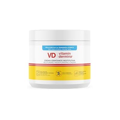 VITAMINDERMINA Vochtinbrengende crème 400 ml Droge, gevoelige en atopische huid Met 5 ceramiden, Vitamine Complex, Hyaluronzuur Kalmerend en Kalmerend VITAMINDERMINA Vochtinbrengende crème 400 ml Droge, gevoelige en atopische huid Met 5 ceramiden, Vitamine Complex, Hyaluronzuur Kalmerend en Kalmerend