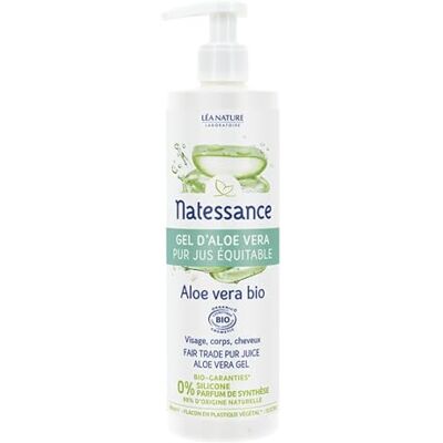 Natessance Aloë vera gel, puur biologisch fairtrade sap, 400 ml Natessance Aloë vera gel, puur biologisch fairtrade sap, 400 ml