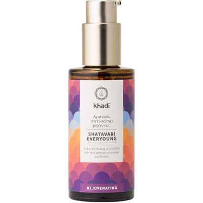 Khadi SHATAVARI EVERYOUNG Ayurvedische elixer lichaamsolie anti-aging olie verstevigt en revitaliseert 100% gecertificeerde en veganistische natuurlijke cosmetica 100 ml Khadi SHATAVARI EVERYOUNG Ayurvedische elixer lichaamsolie anti-aging olie verstevigt en revitaliseert 100% gecertificeerde en veganistische natuurlijke cosmetica 100 ml