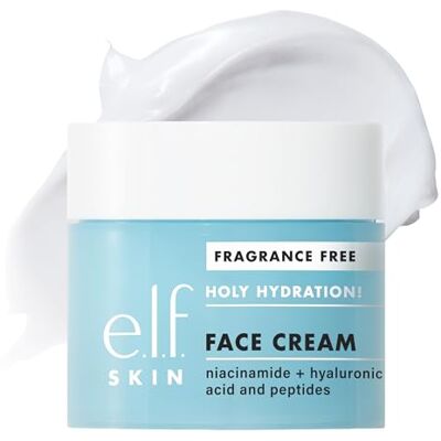 e.l.f. Holy Hydration Gezichtscrème zonder parfum, romig, niet vettig, licht, voedend, hydraterend, verzachtend, snelle absorptie, geschikt voor alle huidtypes, 50 ml e.l.f. Holy Hydration Gezichtscrème zonder parfum, romig, niet vettig, licht, voedend, hydraterend, verzachtend, snelle absorptie, geschikt voor alle huidtypes, 50 ml