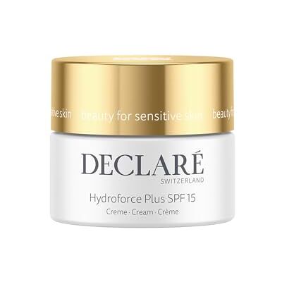 Declaré Hydro Balance Hydroforce Plus SPF 15 Cream gezichtscrème met vitamine E voor intensieve hydratatie en uv-bescherming, anti-aging dagcrème, hydraterend, gemaakt in Zwitserland, 50 ml Declaré Hydro Balance Hydroforce Plus SPF 15 Cream gezichtscrème met vitamine E voor intensieve hydratatie en uv-bescherming, anti-aging dagcrème, hydraterend, gemaakt in Zwitserland, 50 ml