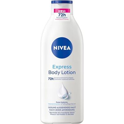 NIVEA Express Extra snel doordringende bodylotion met zuiver hyaluronzuur, zeemineralen en Deep Care Serum (400 ml) NIVEA Express Extra snel doordringende bodylotion met zuiver hyaluronzuur, zeemineralen en Deep Care Serum (400 ml)