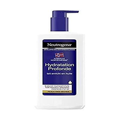 Neutrogena Lichaamsmelk Noorse formule diepe hydratatie (400 ml pompfles) snel absorberende melk voor droge en beschadigde huid hydraterende melk verrijkt met olie Neutrogena Lichaamsmelk Noorse formule diepe hydratatie (400 ml pompfles) snel absorberende melk voor droge en beschadigde huid hydraterende melk verrijkt met olie
