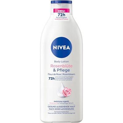 NIVEA Bodylotion met rozenbloesem en verzorging, lichaamscrème met diepverzorgingsserum voor 72 uur hydratatie, bodylotion met arganolie van natuurlijke oorsprong (400 NIVEA Bodylotion met rozenbloesem en verzorging, lichaamscrème met diepverzorgingsserum voor 72 uur hydratatie, bodylotion met arganolie van natuurlijke oorsprong (400