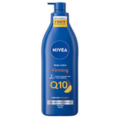 NIVEA Q10 Rijke verstevigende bodylotion + vitamine C (400 ml), verstevigende bodylotion met collageenboostercomplex, 72H vochtinbrengende crème, bodylotion voor de huid NIVEA Q10 Rijke verstevigende bodylotion + vitamine C (400 ml), verstevigende bodylotion met collageenboostercomplex, 72H vochtinbrengende crème, bodylotion voor de huid