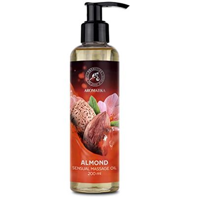 Trust Sensuele amandel massageolie voor koppels, 200 ml, natuurlijke mix van druivenpitten en amandelen, voor dames en heren, zachte textuur, zachte huid en ontspannende momenten Trust Sensuele amandel massageolie voor koppels, 200 ml, natuurlijke mix van druivenpitten en amandelen, voor dames en heren, zachte textuur, zachte huid en ontspannende momenten