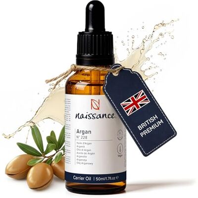 Naissance Marokkaanse plantaardige arganolie (nr. 228) 50 ml – natuurlijke vochtinbrengende crème voor droog of krullend haar, gezicht, lichaam, baard – koudgeperst – anti-aging cosmetica antioxidant Naissance Marokkaanse plantaardige arganolie (nr. 228) 50 ml – natuurlijke vochtinbrengende crème voor droog of krullend haar, gezicht, lichaam, baard – koudgeperst – anti-aging cosmetica antioxidant