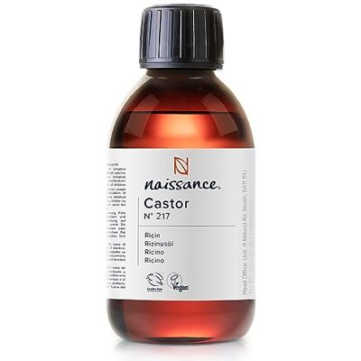Naissance Koudgeperste ricinusolie (nr. 217) – 225 ml – snelle groei voor haar, wimpers, wenkbrauwen, lichaam, baard, nagels – puur, plantaardig Naissance Koudgeperste ricinusolie (nr. 217) – 225 ml – snelle groei voor haar, wimpers, wenkbrauwen, lichaam, baard, nagels – puur, plantaardig