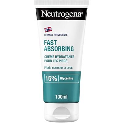 Neutrogena Vochtinbrengende crème met snelle absorptie (tube van 100 ml) – crème voor normale tot droge voeten met 15% glycerine – voetverzorging met hoge vochttolerantie 24 uur Neutrogena Vochtinbrengende crème met snelle absorptie (tube van 100 ml) – crème voor normale tot droge voeten met 15% glycerine – voetverzorging met hoge vochttolerantie 24 uur