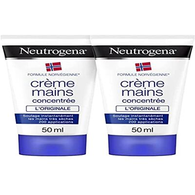 Neutrogena Handcrème, hydraterend, geconcentreerd, Noorse formule, 50 ml, 2 stuks Neutrogena Handcrème, hydraterend, geconcentreerd, Noorse formule, 50 ml, 2 stuks